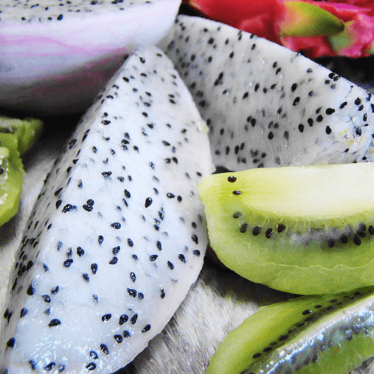 Slices of Dragon fruit and Kiwi from Sam's Recipe Book