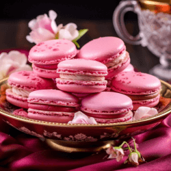 Strawberry macarons